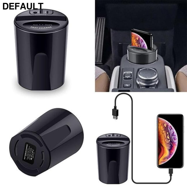 k10W Car Wireless Charger Cup with USB Output for iPhone XS Bluetooth FM Transmitters Electronics Accessories