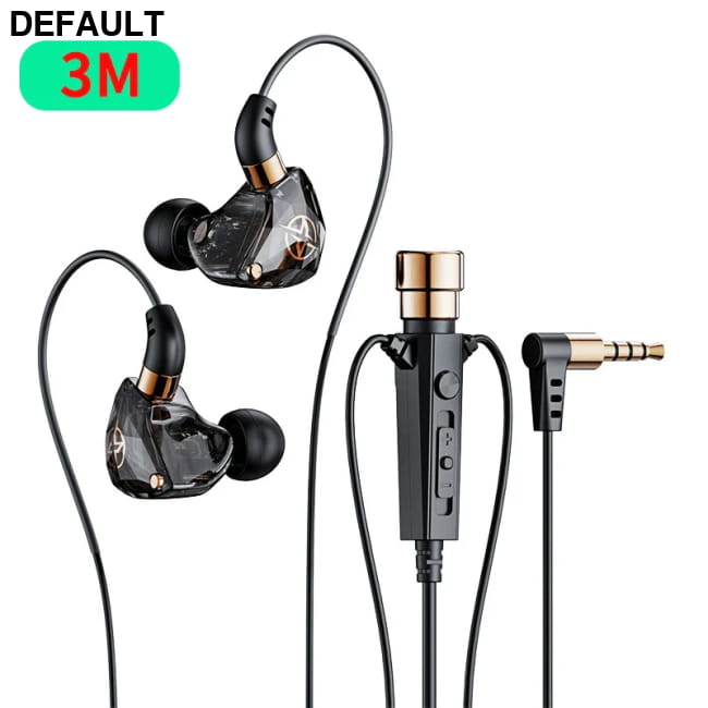 Karaoke HiFi Wired Headphones With Mic Singing Living 3 meters Black Earbuds Best Selling Products In-Ear