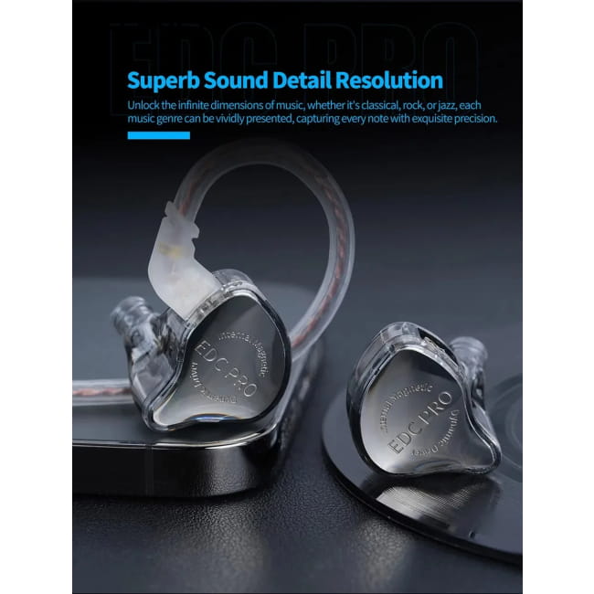 KZ EDC PRO Wired Earphone Large Dynamic Drivers Earbuds Best Selling Products