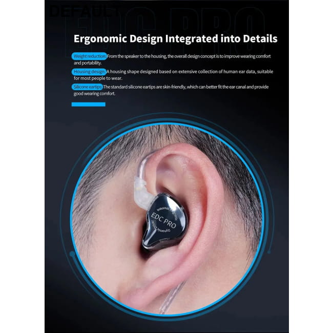 KZ EDC PRO Wired Earphone Large Dynamic Drivers Earbuds Best Selling Products