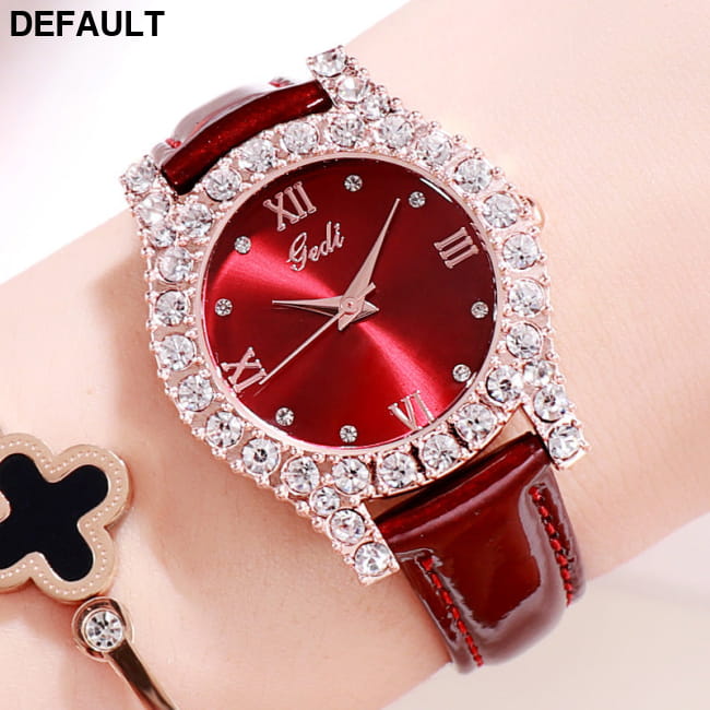 Ladies personality diamond casual all-match watch Red Women Watches