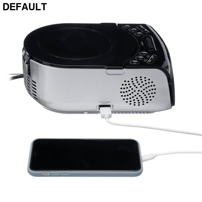 LCD Digital Alarm Dual Speakers Radio CD Music Player Black / 220V US Portable Players Electronics