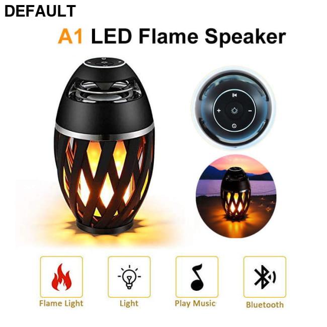 LED Flame Speaker Black Mini Bluetooth Speakers