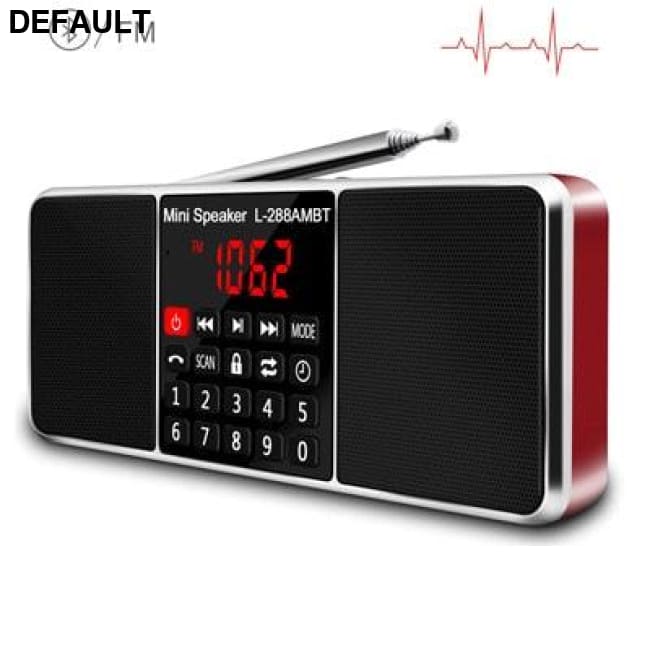 Lefon Digital Portable Radio AM FM Bluetooth Speaker Stereo MP3 Player TF/SD Card USB Drive Handsfree Call LED Display