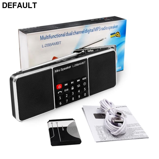 Lefon Digital Portable Radio AM FM Bluetooth Speaker Stereo MP3 Player TF/SD Card USB Drive Handsfree Call LED Display