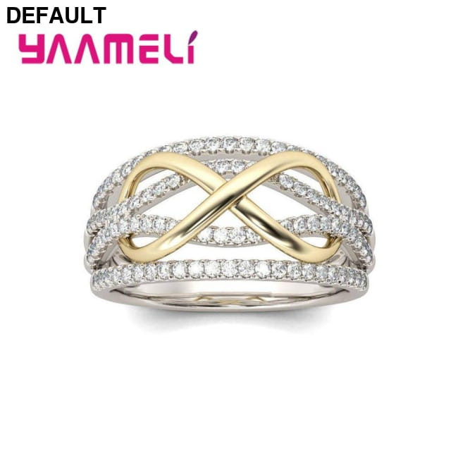 Luxury Solid 925 Sterling Silver Rings for Women Hollow-out