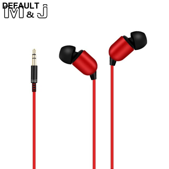 M&J 3M Earphone Monitor Headphones With Long Wire 3.5mm Red Wired Earbuds Electronics