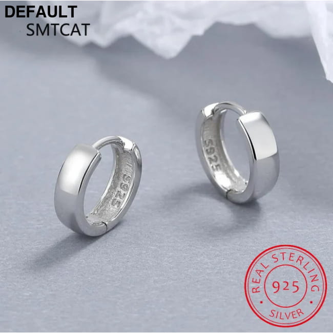 Man/Women’s 925 Sterling Silver Hoop Earrings Cute Neat Men