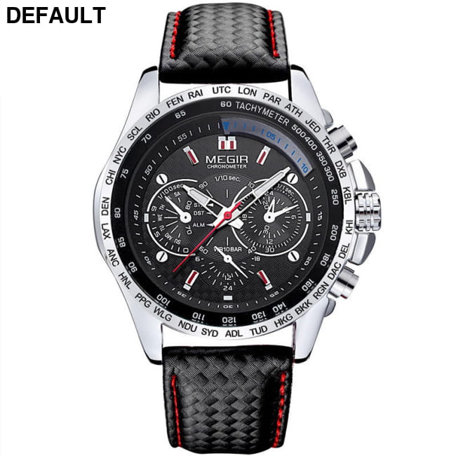 MEGIR Hot Sale Wholesale Waterproof Watch for men Black belt steel shell face / CN Sport Watches