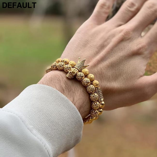 Men Bracelet jewelry Crown Charm Studded Zircon Macrame Bracelets Best Selling Products