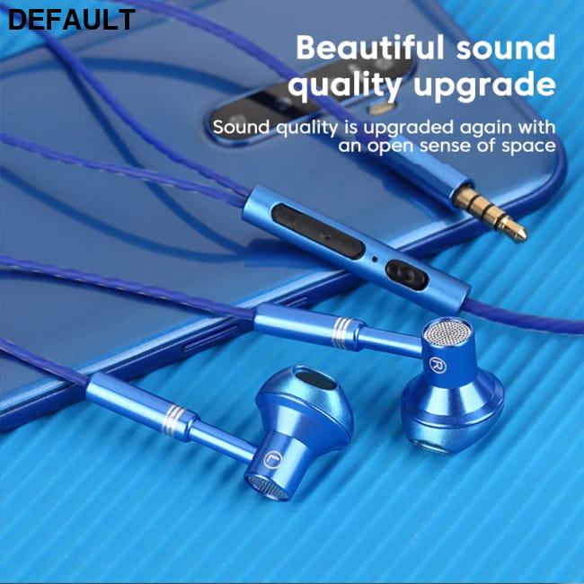 Metal Wired Earphones Sport Running Gaming Music Headphone Earbuds Headsets