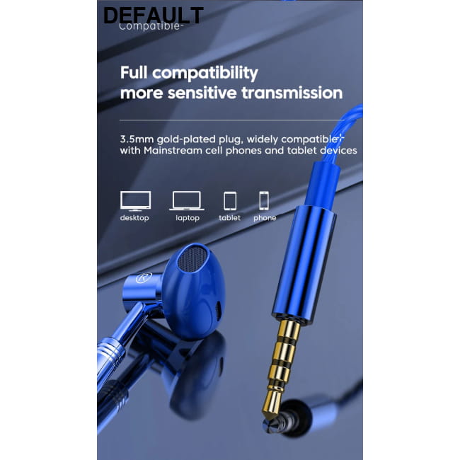 Metal Wired Earphones Sport Running Gaming Music Headphone Earbuds Headsets