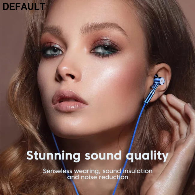 Metal Wired Earphones Sport Running Gaming Music Headphone Earbuds Headsets