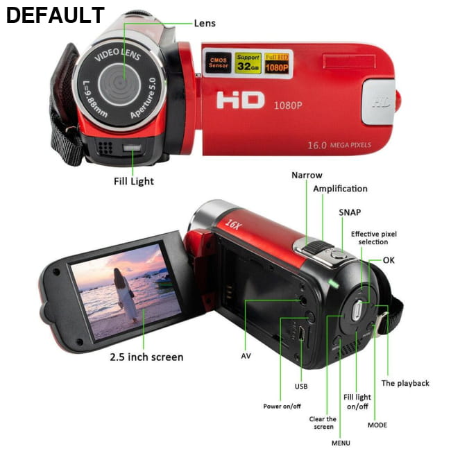 MetalVlog 16X HD Cam Digital Camcorders Video Cameras