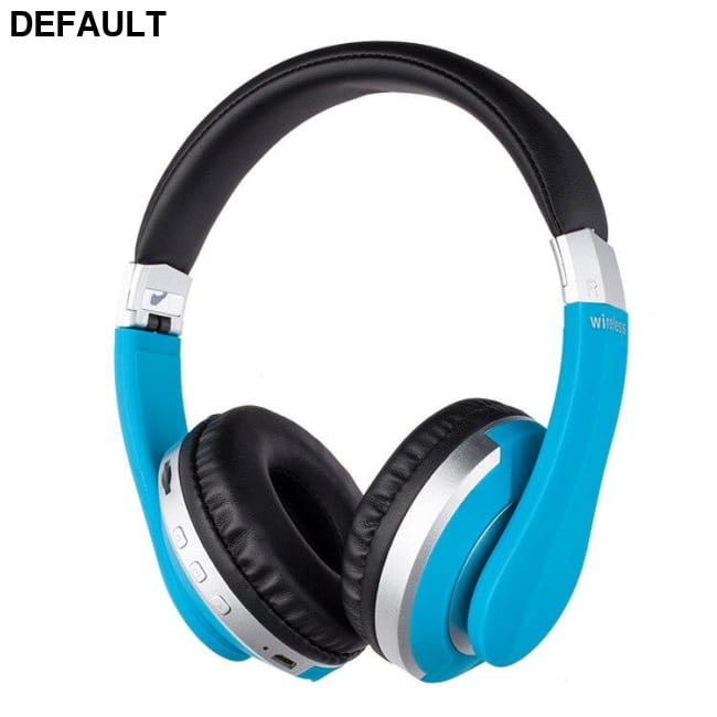 MH7 Wireless Headphones Bluetooth Headset Foldable Stereo Blue Over-Ear
