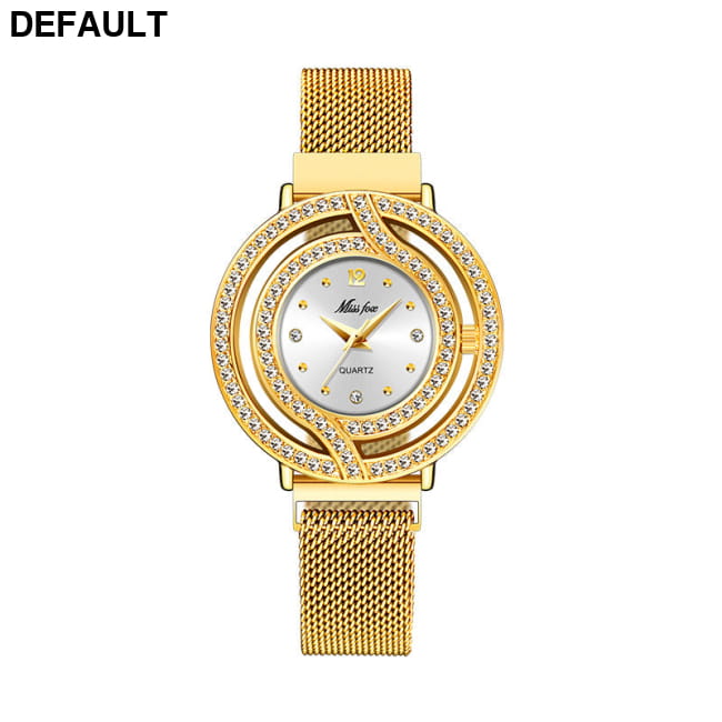 Milano mesh belt with magnet Golden white noodles Women Watches
