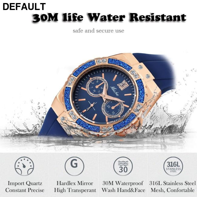 MISSFOX Rose Gold Chrono Watch Women Watches