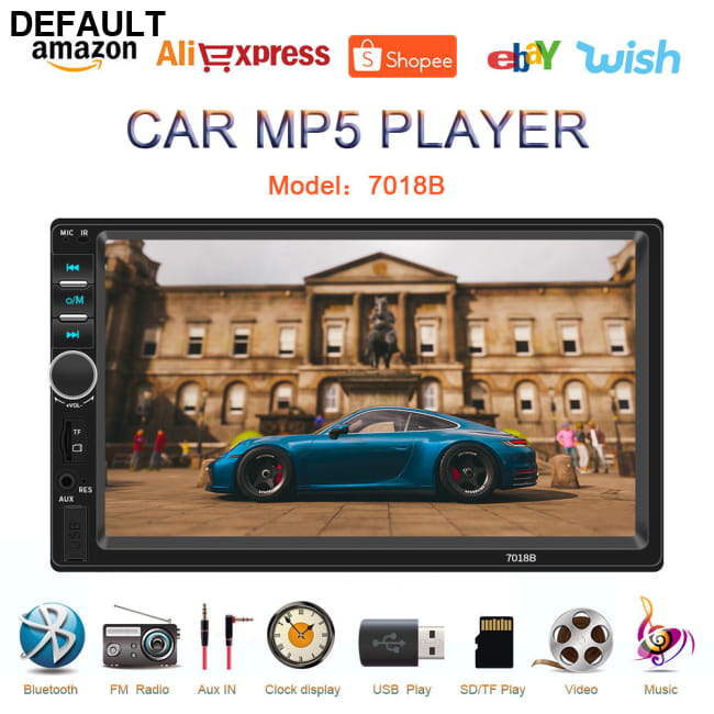 Mobile phone interconnection universal 7-inch dual spindle Black Car Audio Receiver Electronics
