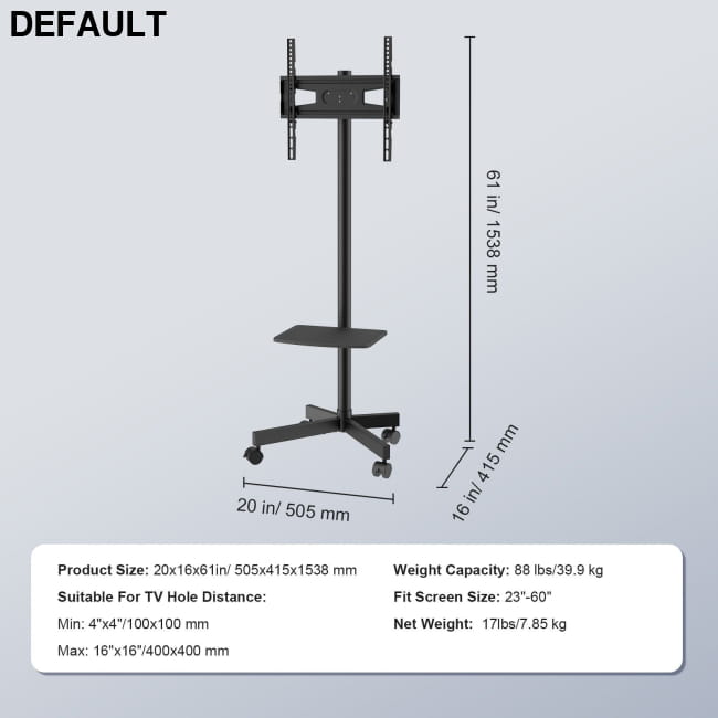 Mobile TV Stand Cart for 23 to 60 inch TVs, 23-60 / Movable Best Selling Products