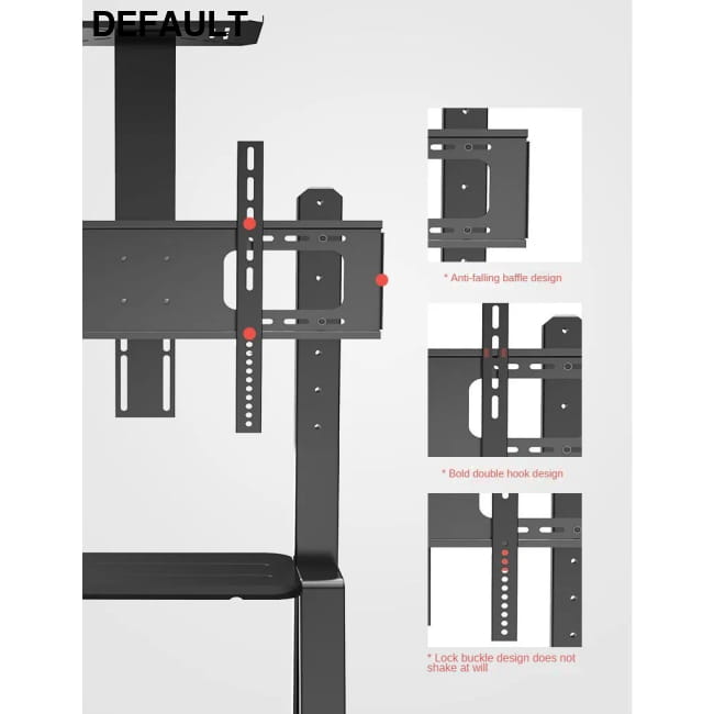 Mobile TV Stand for 32-86” TVs,Tilt Cart Holds up to 220 Home Stands & Monitor Mounts