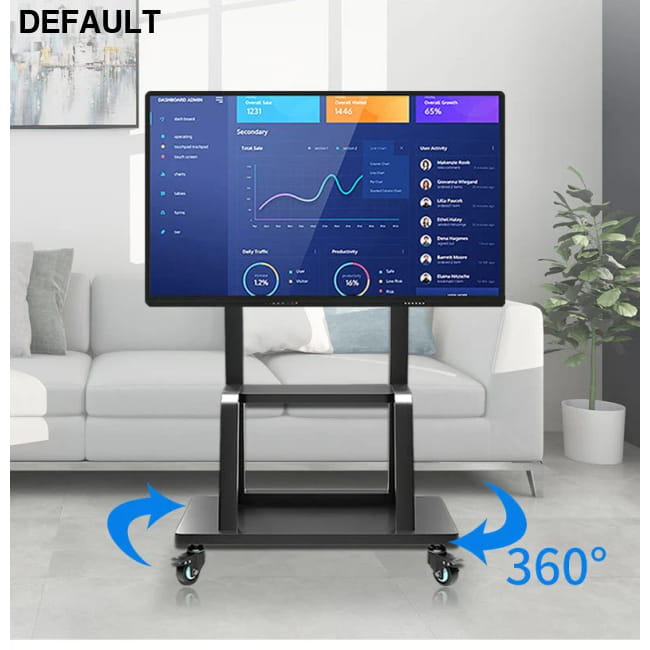 Mobile TV Stand for 32-86” TVs,Tilt Cart Holds up to 220 Home Stands & Monitor Mounts