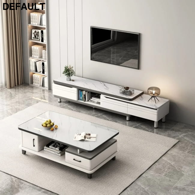 Modern LED TV Stand for Televisions Up Coffee Table Glass Home Stands Entertainment Centers &