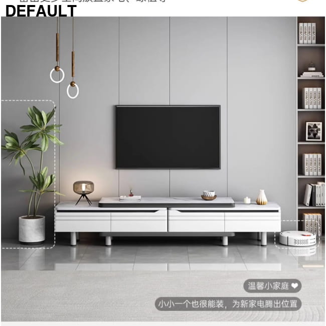 Modern LED TV Stand for Televisions Up Coffee Table Glass Home Stands Entertainment Centers &