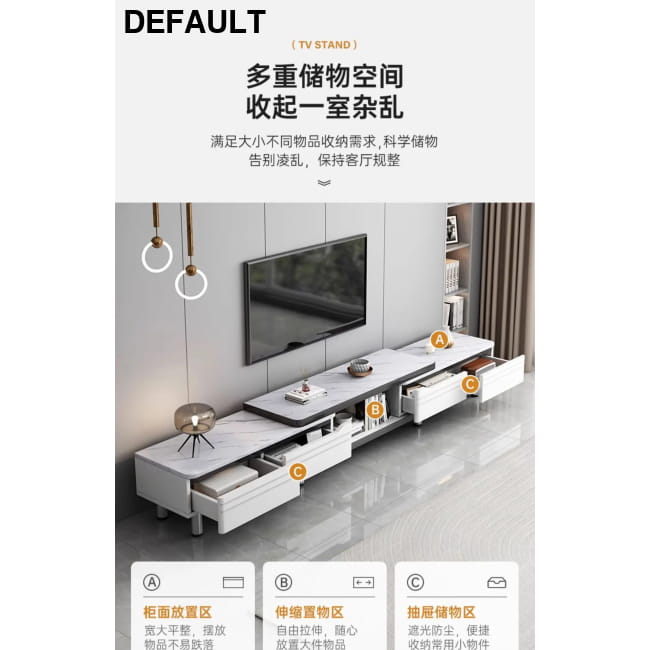 Modern LED TV Stand for Televisions Up Coffee Table Glass Home Stands Entertainment Centers &