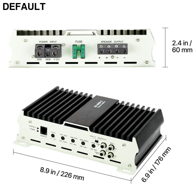 Monoblock Car Amplifier 400W RMS MAX 1/2/4 Ohm Stable, Subwoofers & Enclosures and Motor Vehicle Amplifiers