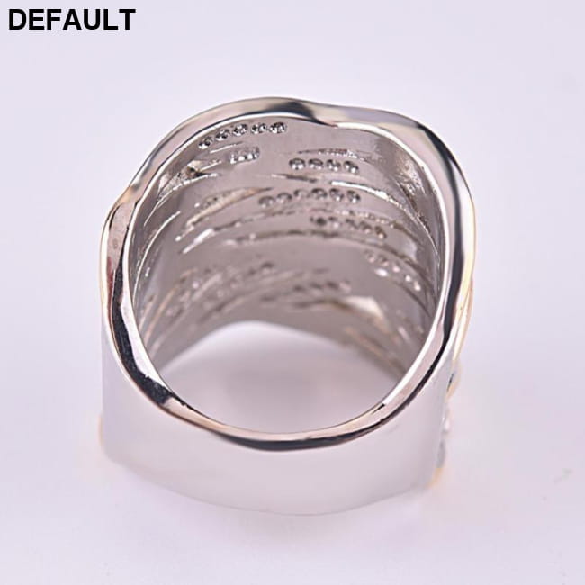 Multi-layer Gold Two-tone Ring High Quality Simulation Sterling Silver Rings