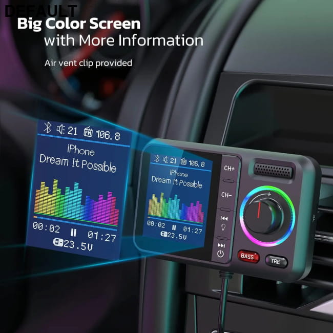 Multifunctional Wireless FM Transmitter with Big Color BT98L Bluetooth Transmitters
