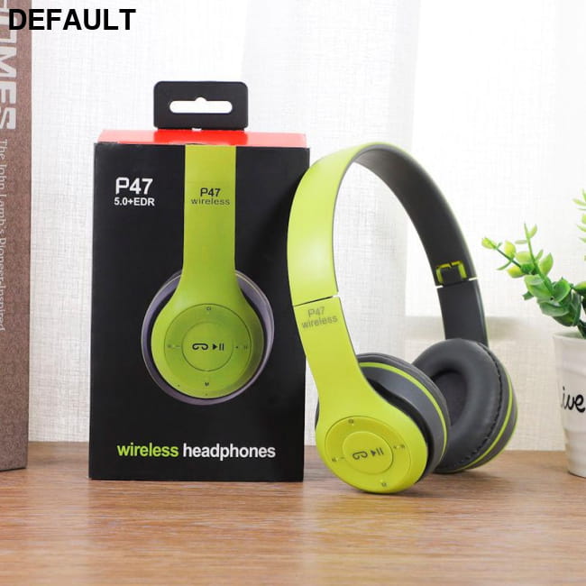 Multifunctional Wireless Stereo Bluetooth Headphone MP3 Green with Box Headphones Over-Ear