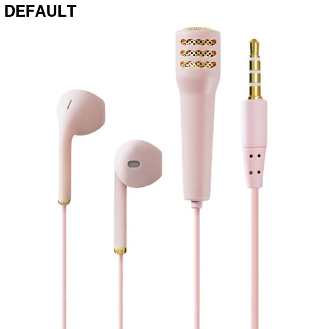 National K Song Singing Wired Mini Microphone Headset Pink Earbuds Best Selling Products Electronics
