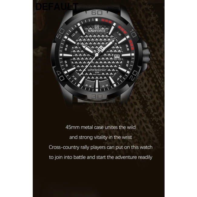 NAVIFORCE Brand Men Fashion Quartz Watches Male Leather BWB Sport