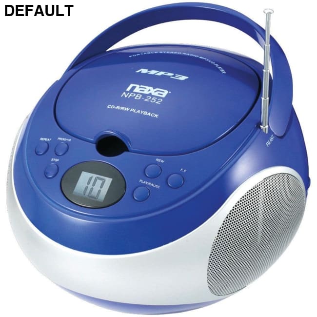 Naxa NPB252BL Portable CD/MP3 Players with AM/FM Stereo (Blue) NAXNPB252BL CD Electronics