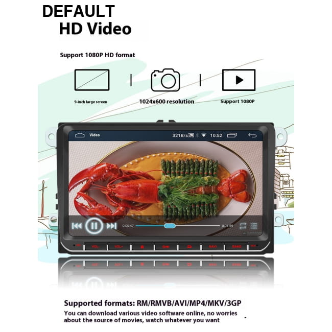 New Android 9-inch Car Bluetooth GPS Navigation Integrated DVD Players Motor Vehicle A/V & In-Dash Systems