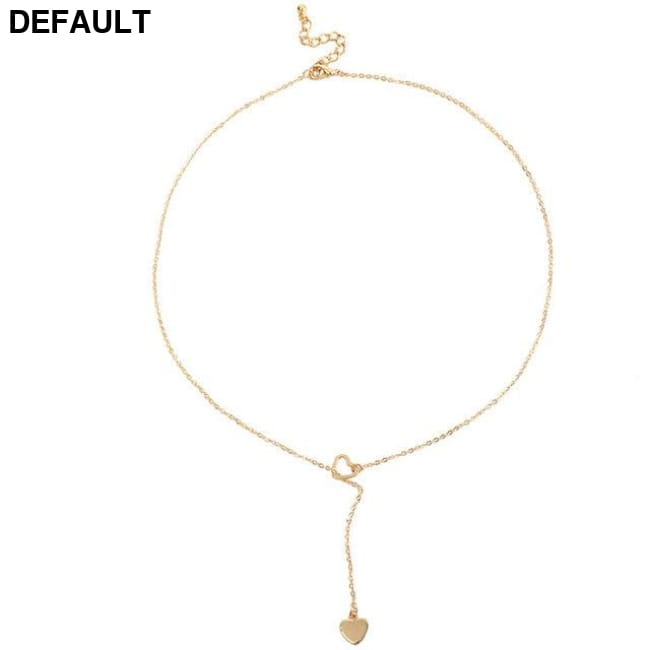 New fashion trendy jewelry copper heart chain link necklace Sterling Silver Necklaces