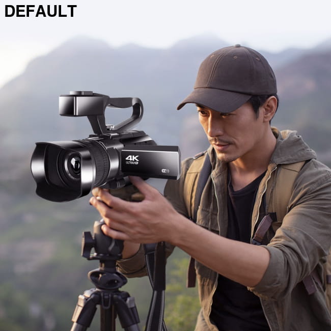 New Handheld High-Definition Digital Video Camera 4K Black Camcorders Headphones