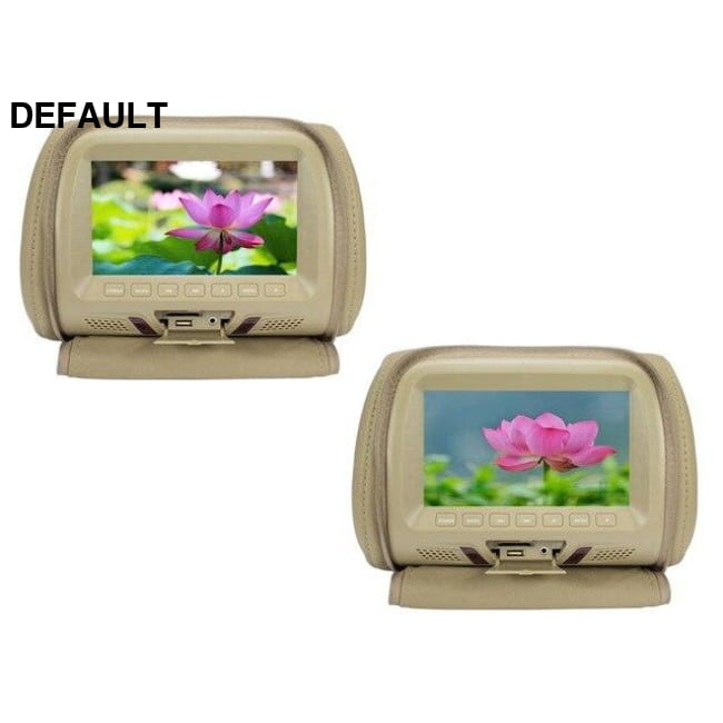 New One Pair 7 inches Car Headrest Monitor LED Screen CHINA / Beige Ceiling & Monitors Electronics