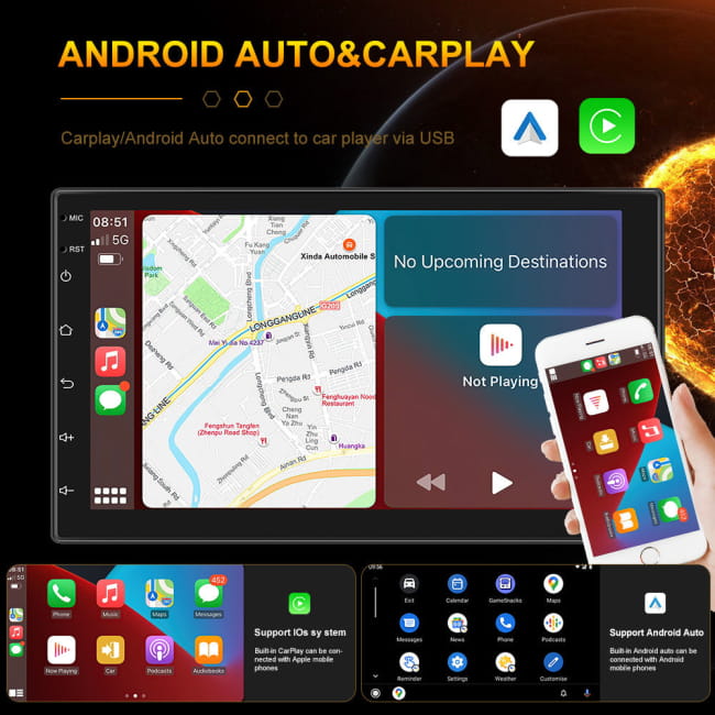 New Reversing Image Key Player Car Audio Receiver Motor Vehicle A/V Players & In-Dash Systems