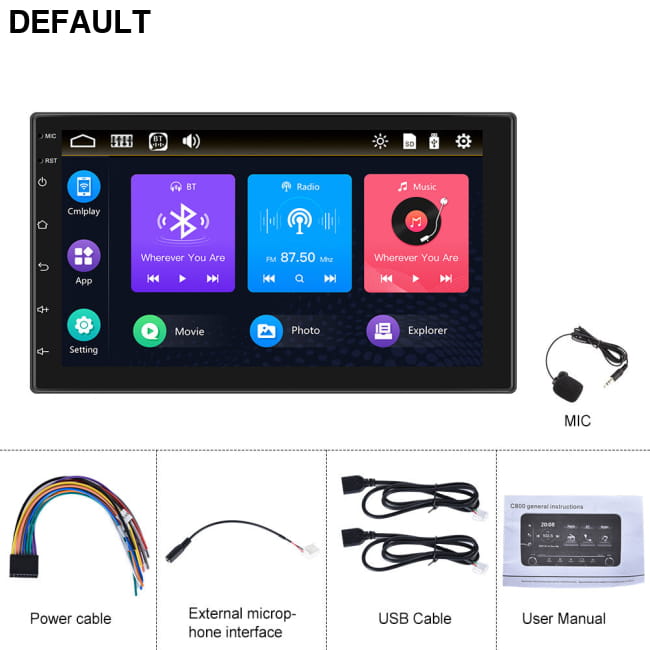 New Reversing Image Key Player Standard configuration Car Audio Receiver Motor Vehicle A/V Players & In-Dash Systems