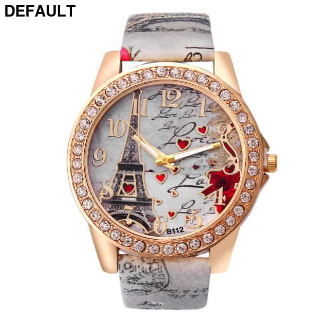 New Vintage Paris Eiffel Tower Women’s Quartz Watch Women Gray Watches