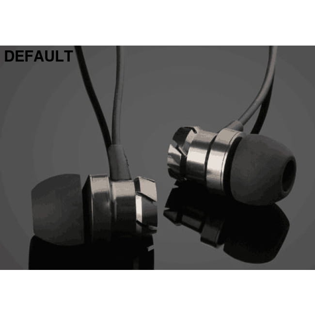 New Wired Earplug In-ear Metal Earphone Black Earbuds Headphones