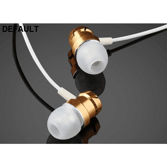 New Wired Earplug In-ear Metal Earphone Gold Earbuds Headphones