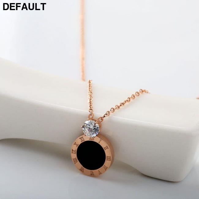 Niche Design Necklace Female Korean Version Round Roman Sterling Silver Necklaces
