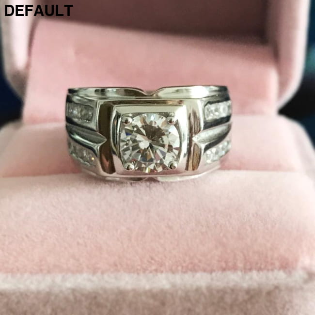 Original Solid 925 Silver Rings For Men Sona 1 Carat Best Selling Products
