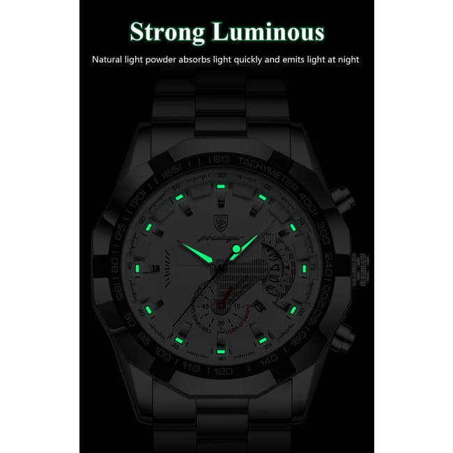 POEDAGAR Business Military Men Clock Waterproof Luminous Quartz Watches Best Selling Products