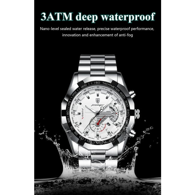 POEDAGAR Business Military Men Clock Waterproof Luminous Quartz Watches Best Selling Products