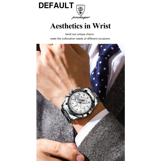 POEDAGAR Business Military Men Clock Waterproof Luminous Quartz Watches Best Selling Products