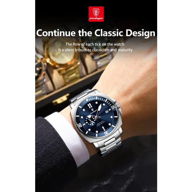 Poedagar Luxury Sports Man Wristwatch Luminous Waterproof Date Watch Men Quartz Watches Best Selling Products